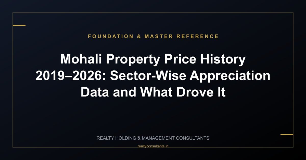 Mohali Property Price History 2019–2026: Sector-Wise Appreciation Data and What Drove It