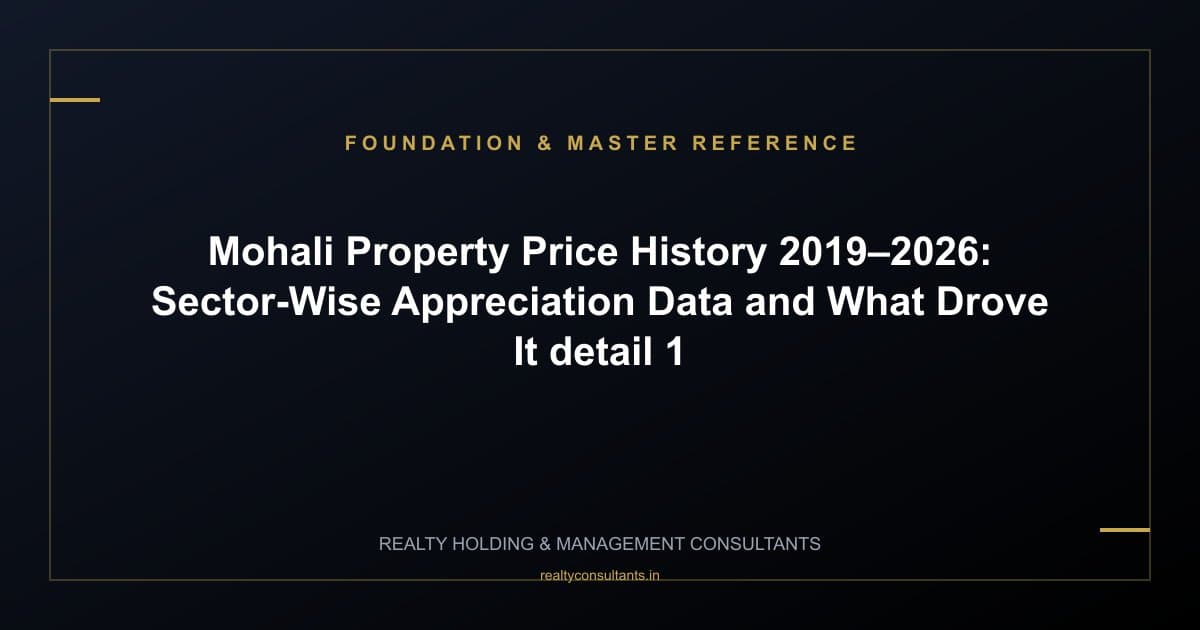 Mohali Property Price History 2019–2026: Sector-Wise Appreciation Data and What Drove It - context image 1
