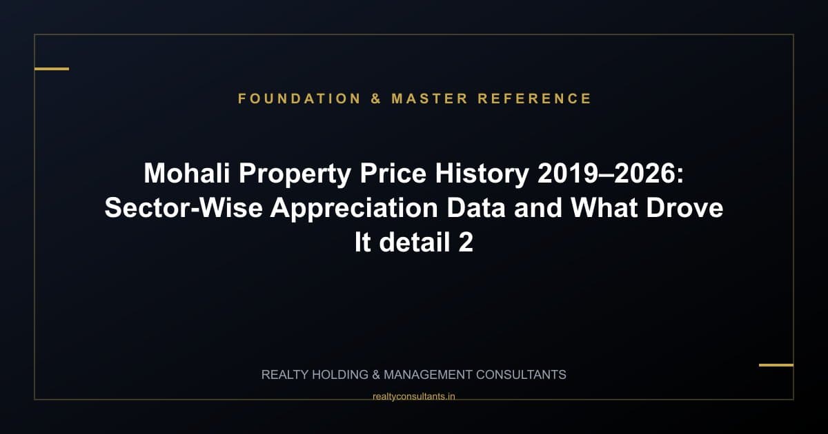 Mohali Property Price History 2019–2026: Sector-Wise Appreciation Data and What Drove It - context image 2