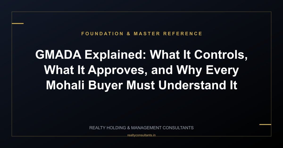 GMADA Explained: What It Controls, What It Approves, and Why Every Mohali Buyer Must Understand It