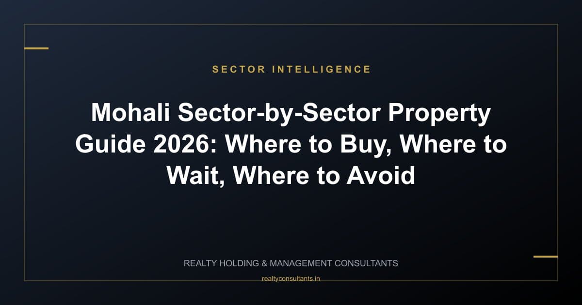 Mohali Sector-by-Sector Property Guide 2026: Where to Buy, Where to Wait, Where to Avoid