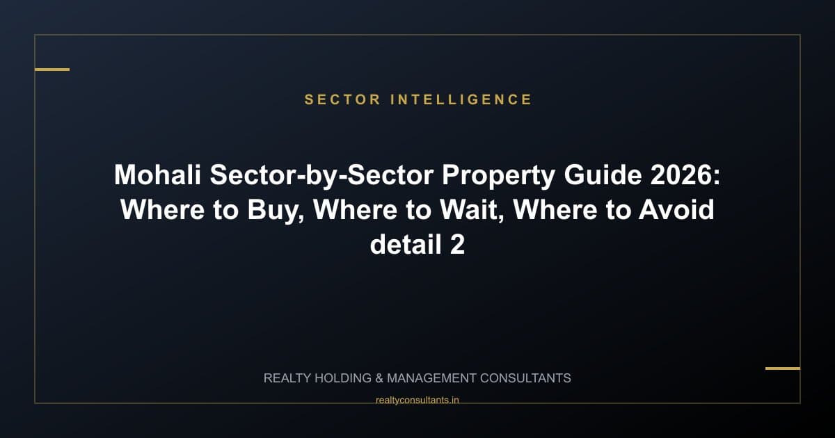 Mohali Sector-by-Sector Property Guide 2026: Where to Buy, Where to Wait, Where to Avoid - context image 2