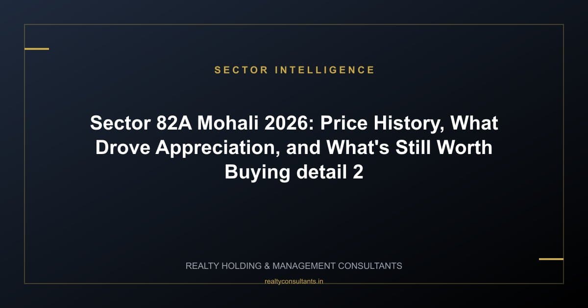 Sector 82A Mohali 2026: Price History, What Drove Appreciation, and What's Still Worth Buying - context image 2