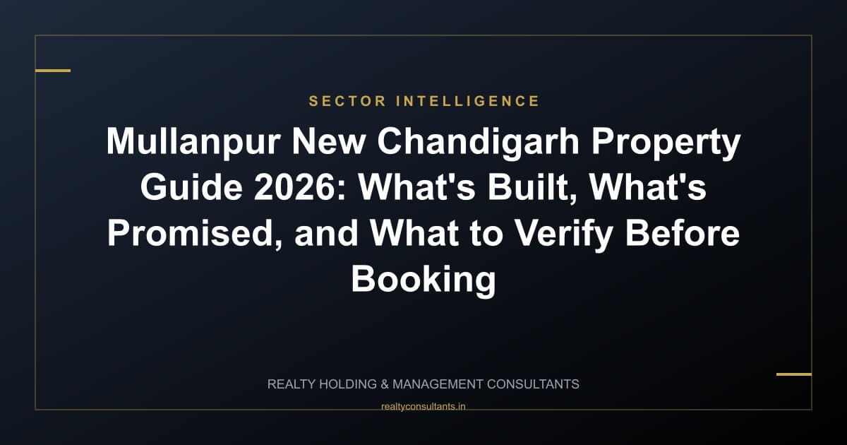 Mullanpur New Chandigarh Property Guide 2026: What's Built, What's Promised, and What to Verify Before Booking