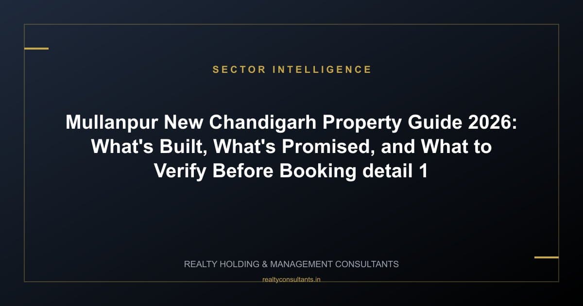 Mullanpur New Chandigarh Property Guide 2026: What's Built, What's Promised, and What to Verify Before Booking - context image 1