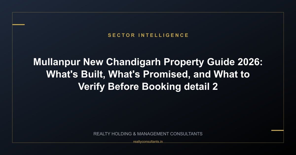 Mullanpur New Chandigarh Property Guide 2026: What's Built, What's Promised, and What to Verify Before Booking - context image 2