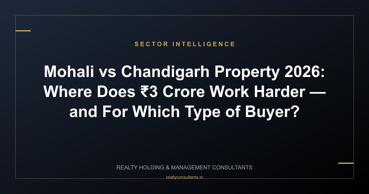 Mohali vs Chandigarh Property 2026: Where Does ₹3 Crore Work Harder — and For Which Type of Buyer?