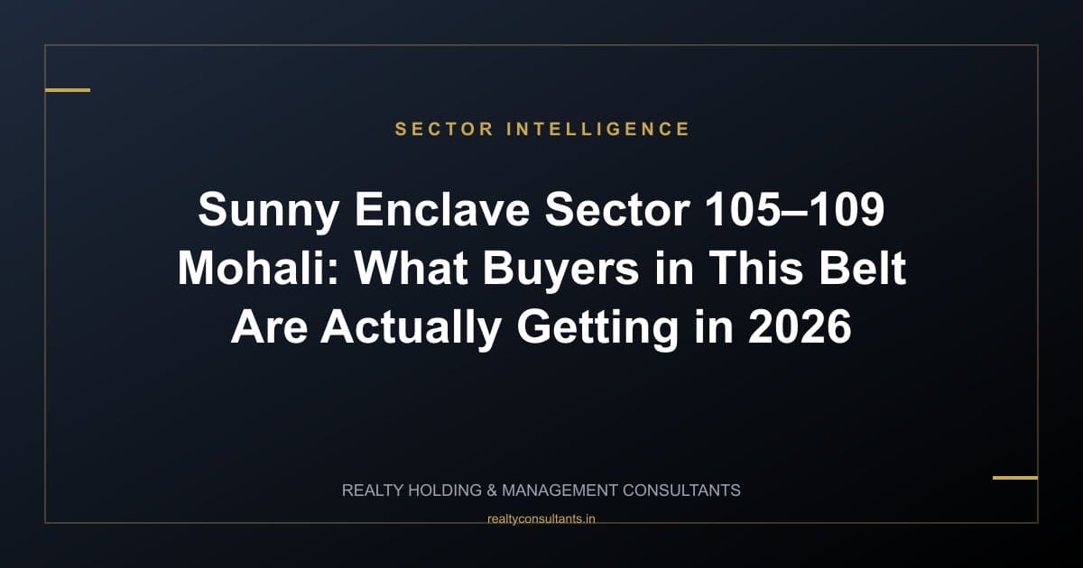 Sunny Enclave Sector 105–109 Mohali: What Buyers in This Belt Are Actually Getting in 2026