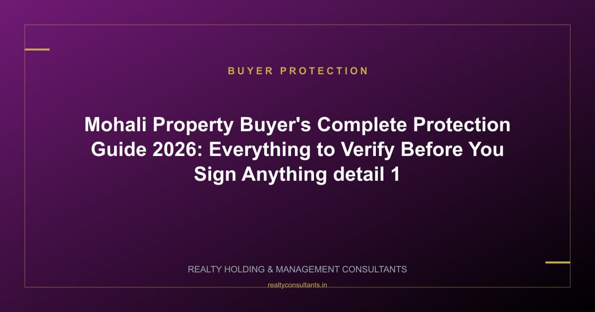 Mohali Property Buyer's Complete Protection Guide 2026: Everything to Verify Before You Sign Anything - context image 1