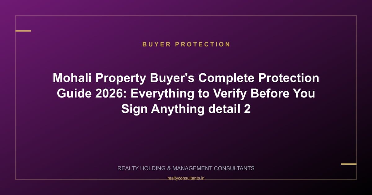 Mohali Property Buyer's Complete Protection Guide 2026: Everything to Verify Before You Sign Anything - context image 2