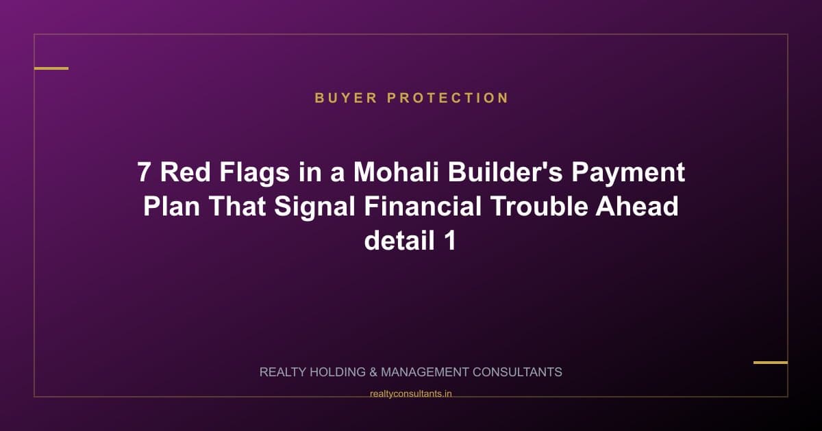 7 Red Flags in a Mohali Builder's Payment Plan That Signal Financial Trouble Ahead - context image 1