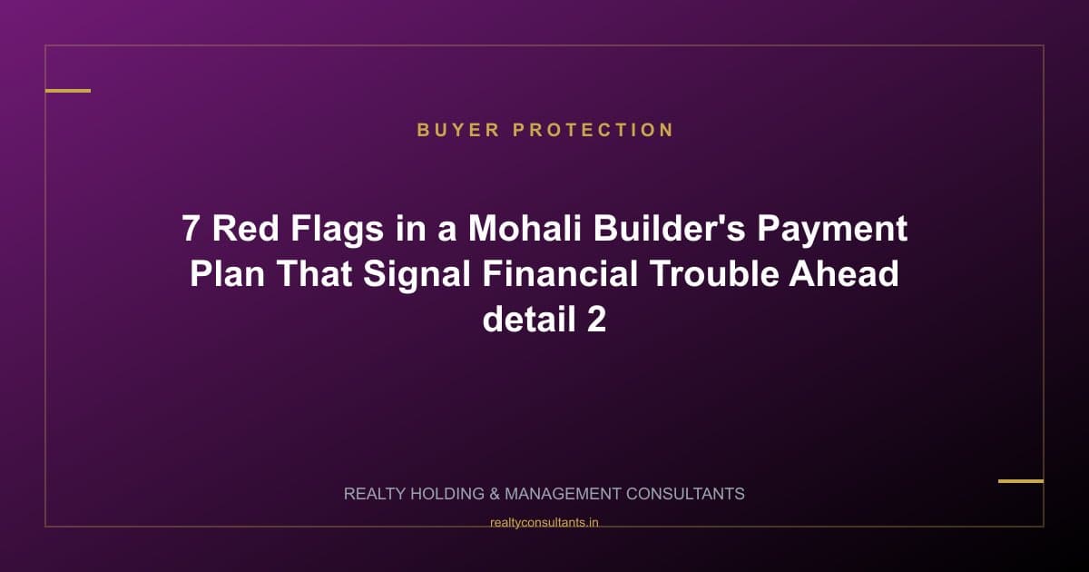 7 Red Flags in a Mohali Builder's Payment Plan That Signal Financial Trouble Ahead - context image 2