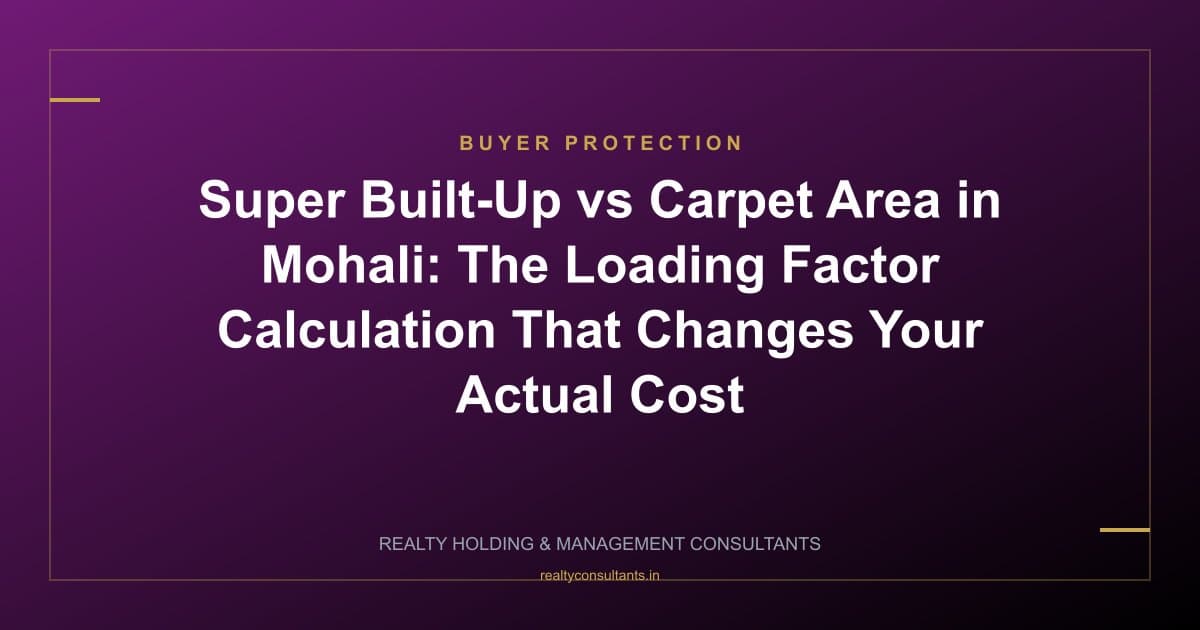 Super Built-Up vs Carpet Area in Mohali: The Loading Factor Calculation That Changes Your Actual Cost