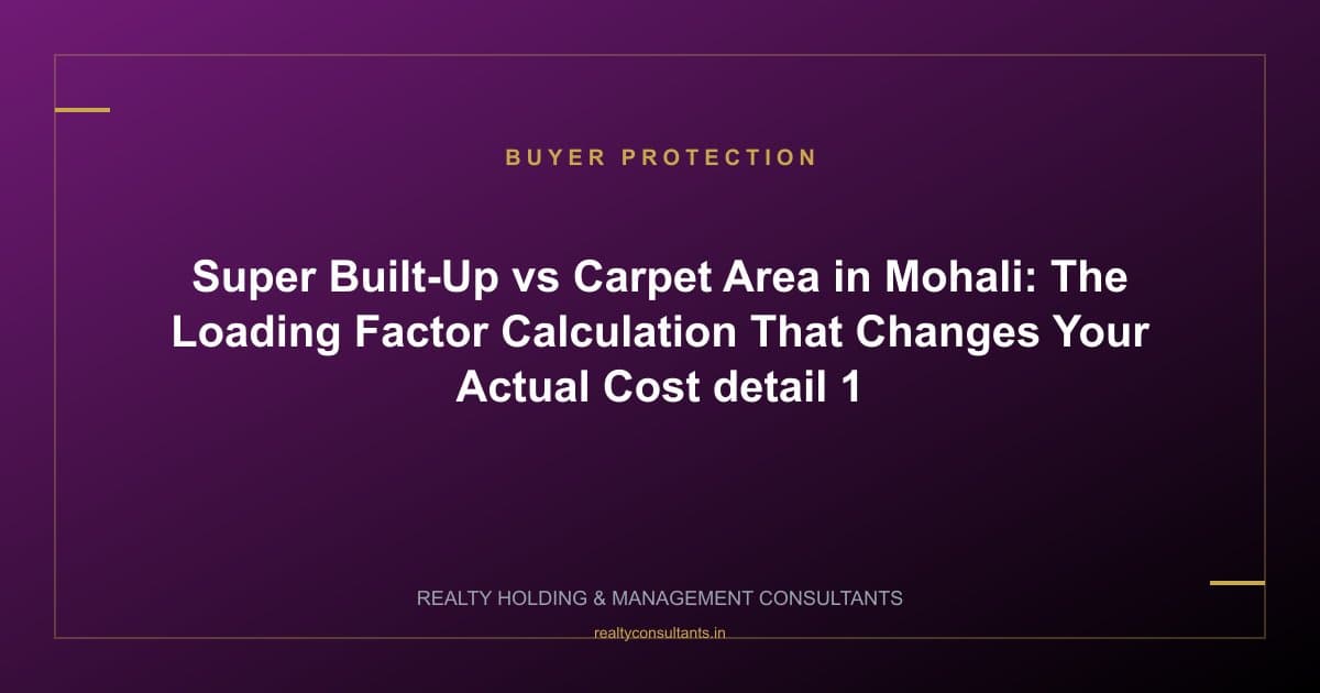 Super Built-Up vs Carpet Area in Mohali: The Loading Factor Calculation That Changes Your Actual Cost - context image 1
