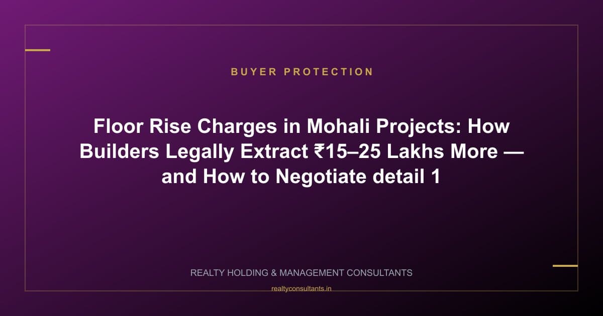 Floor Rise Charges in Mohali Projects: How Builders Legally Extract ₹15–25 Lakhs More — and How to Negotiate - context image 1