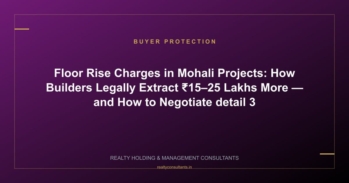 Floor Rise Charges in Mohali Projects: How Builders Legally Extract ₹15–25 Lakhs More — and How to Negotiate - context image 3