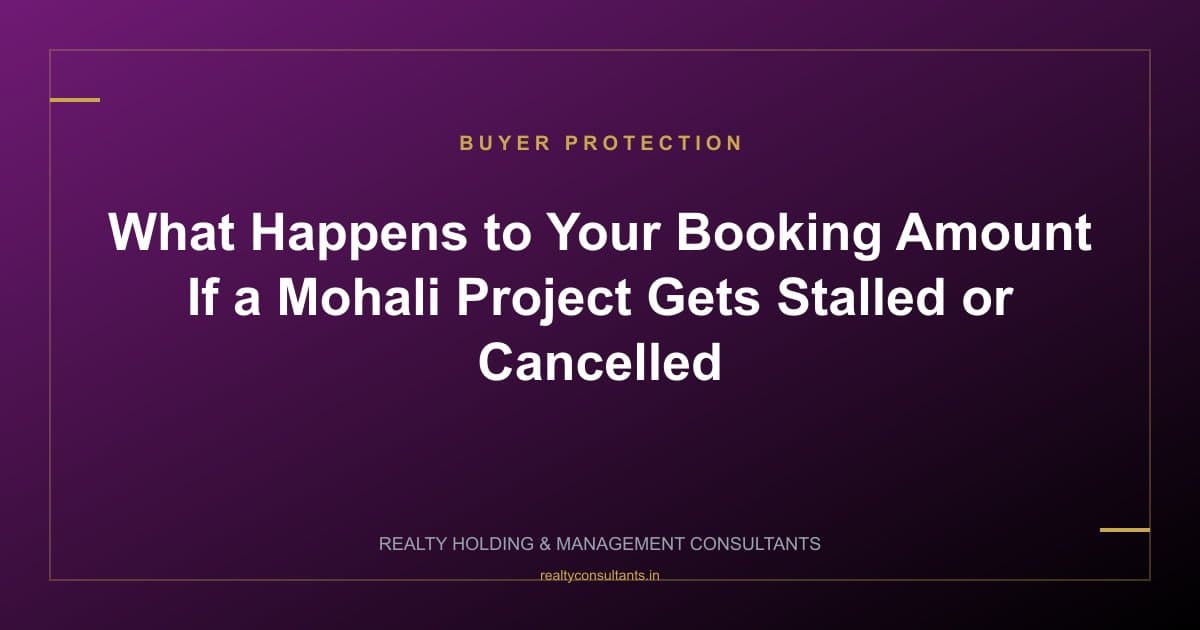 What Happens to Your Booking Amount If a Mohali Project Gets Stalled or Cancelled