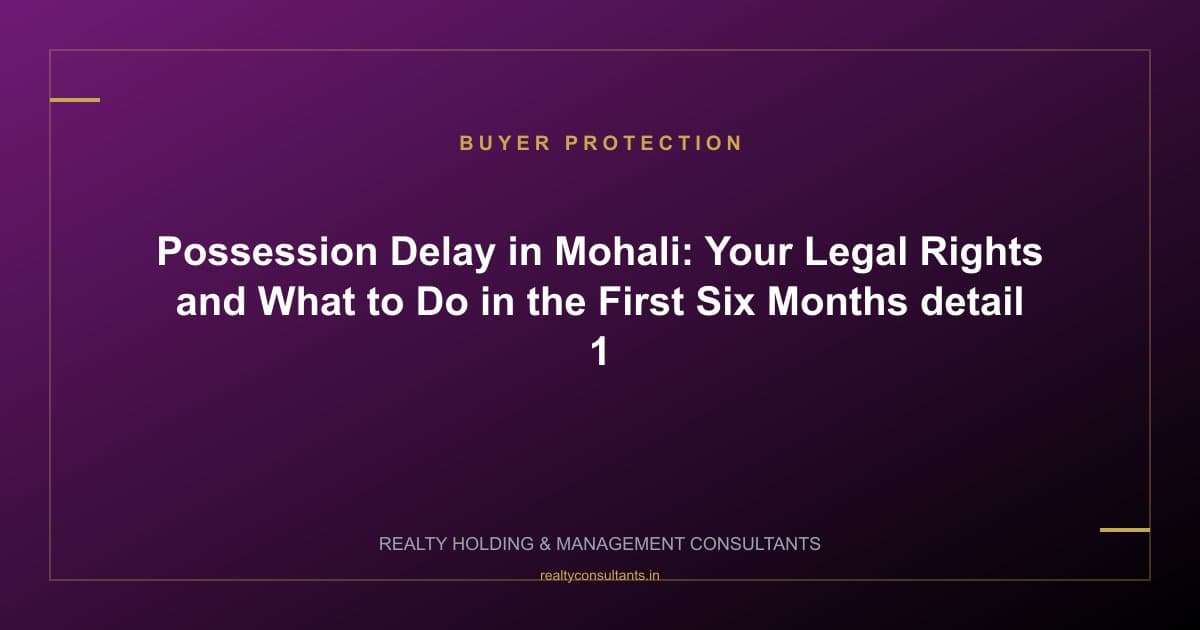 Possession Delay in Mohali: Your Legal Rights and What to Do in the First Six Months - context image 1