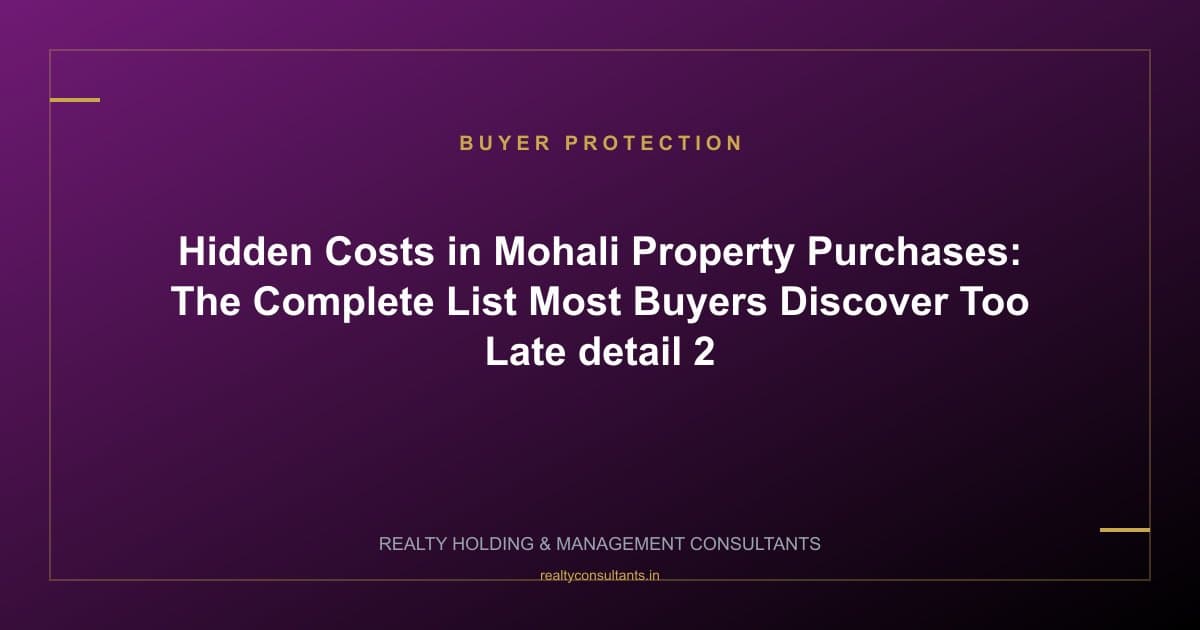 Hidden Costs in Mohali Property Purchases: The Complete List Most Buyers Discover Too Late - context image 2