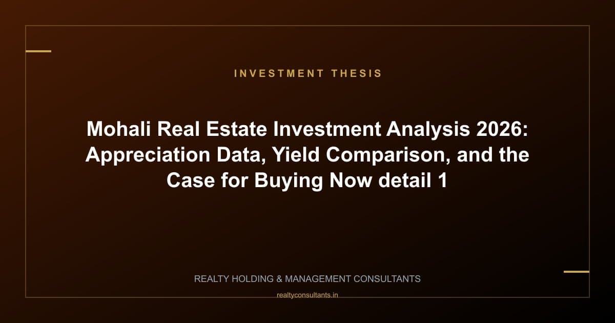 Mohali Real Estate Investment Analysis 2026: Appreciation Data, Yield Comparison, and the Case for Buying Now - context image 1