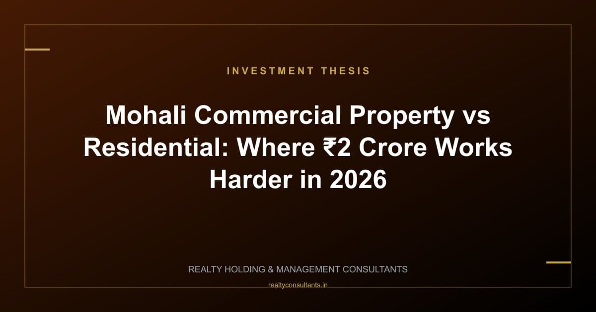 Mohali Commercial Property vs Residential: Where ₹2 Crore Works Harder in 2026