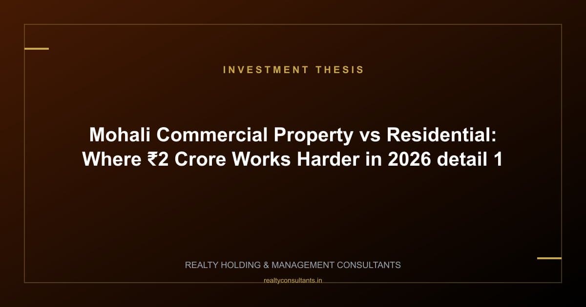 Mohali Commercial Property vs Residential: Where ₹2 Crore Works Harder in 2026 - context image 1