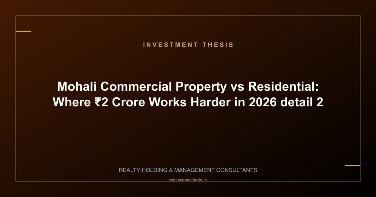 Mohali Commercial Property vs Residential: Where ₹2 Crore Works Harder in 2026 - context image 2