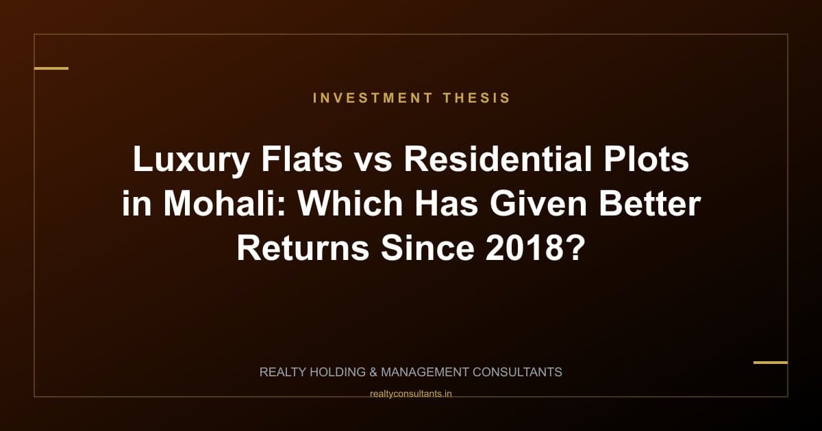 Luxury Flats vs Residential Plots in Mohali: Which Has Given Better Returns Since 2018?