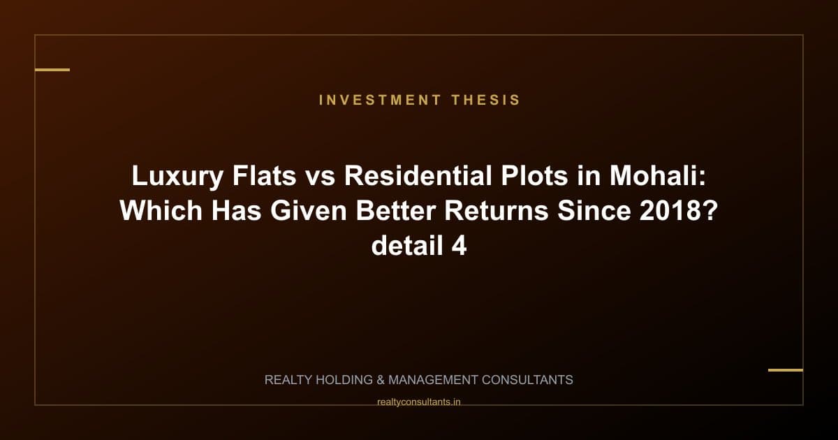 Luxury Flats vs Residential Plots in Mohali: Which Has Given Better Returns Since 2018? - context image 4