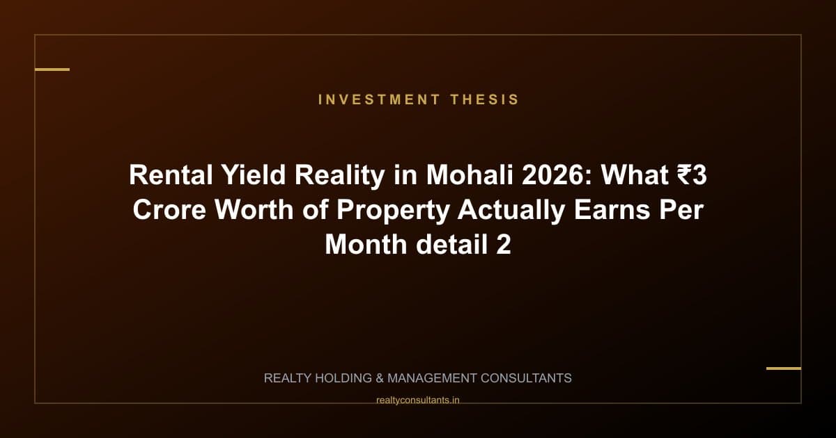 Rental Yield Reality in Mohali 2026: What ₹3 Crore Worth of Property Actually Earns Per Month - context image 2