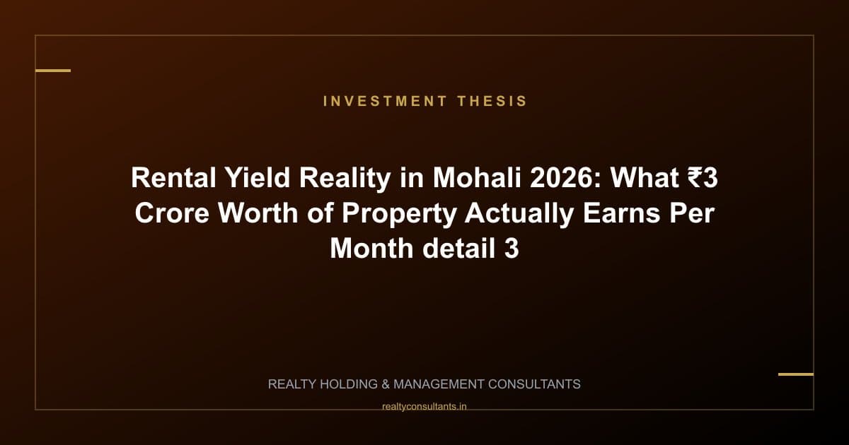 Rental Yield Reality in Mohali 2026: What ₹3 Crore Worth of Property Actually Earns Per Month - context image 3