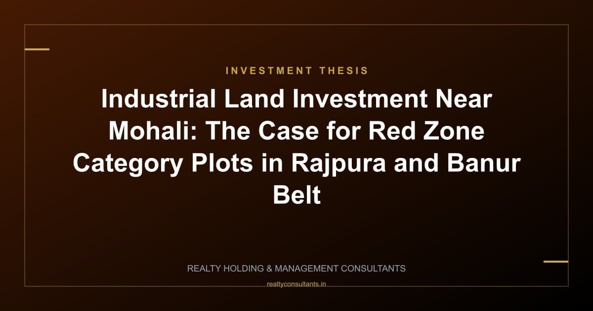 Industrial Land Investment Near Mohali: The Case for Red Zone Category Plots in Rajpura and Banur Belt