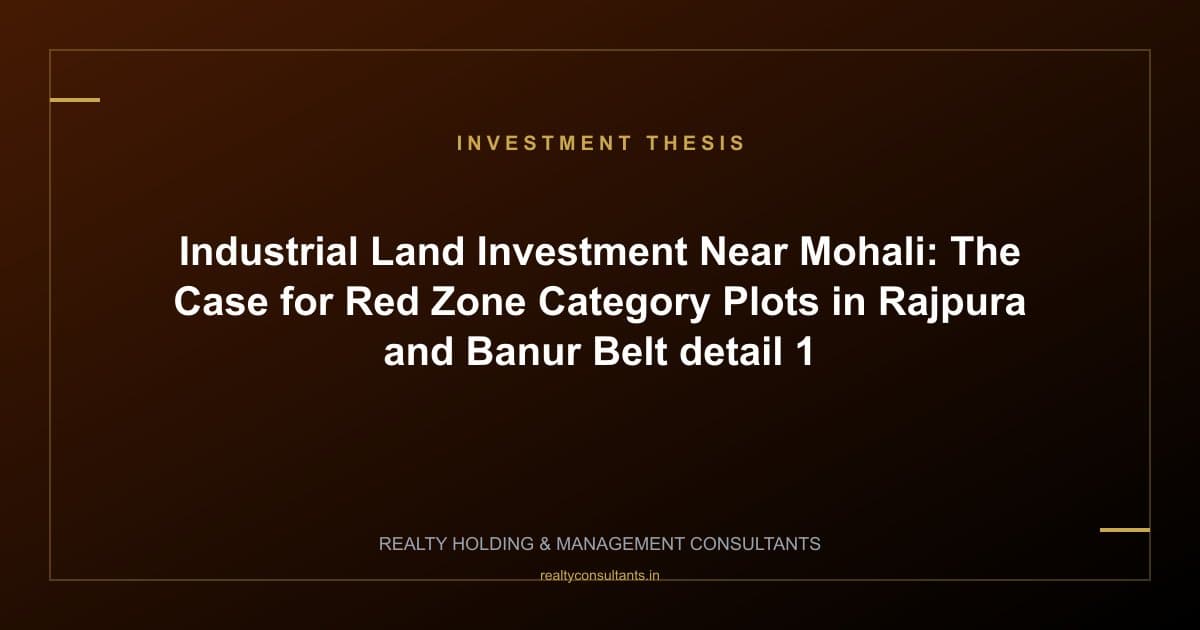 Industrial Land Investment Near Mohali: The Case for Red Zone Category Plots in Rajpura and Banur Belt - context image 1