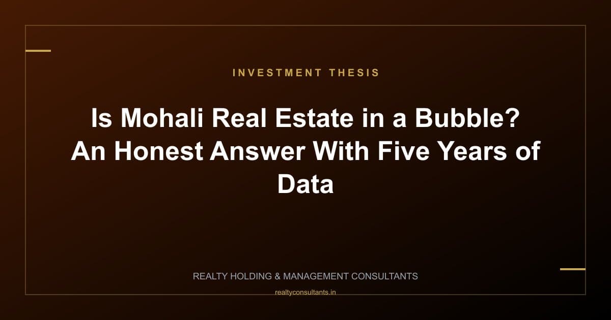 Is Mohali Real Estate in a Bubble? An Honest Answer With Five Years of Data