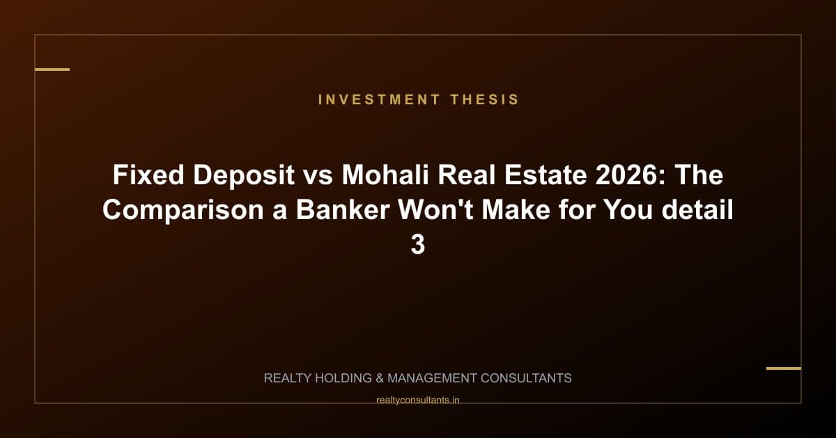 Fixed Deposit vs Mohali Real Estate 2026: The Comparison a Banker Won't Make for You - context image 3