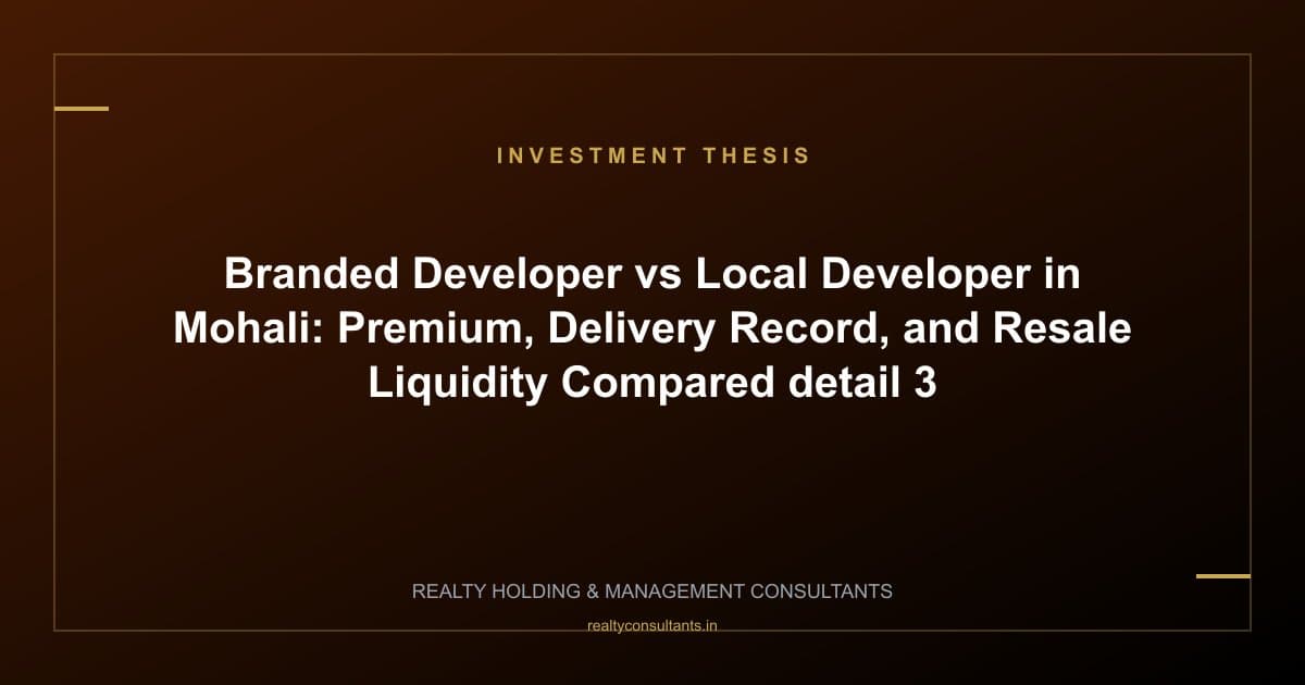 Branded Developer vs Local Developer in Mohali: Premium, Delivery Record, and Resale Liquidity Compared - context image 3