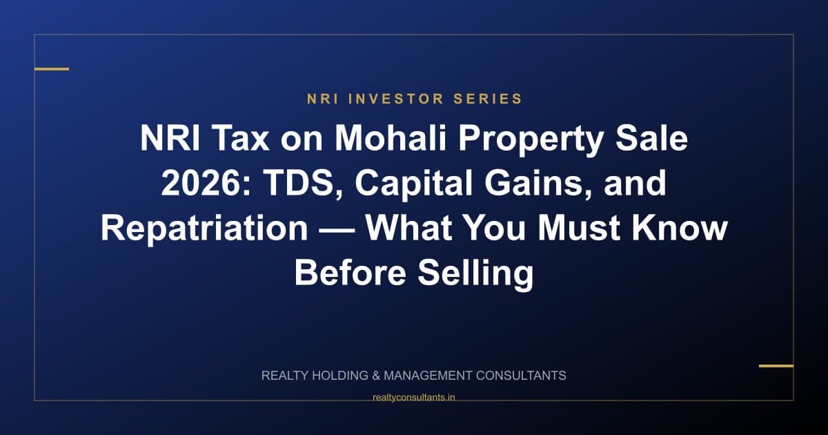 NRI Tax on Mohali Property Sale 2026: TDS, Capital Gains, and Repatriation — What You Must Know Before Selling