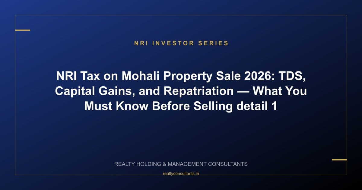 NRI Tax on Mohali Property Sale 2026: TDS, Capital Gains, and Repatriation — What You Must Know Before Selling - context image 1