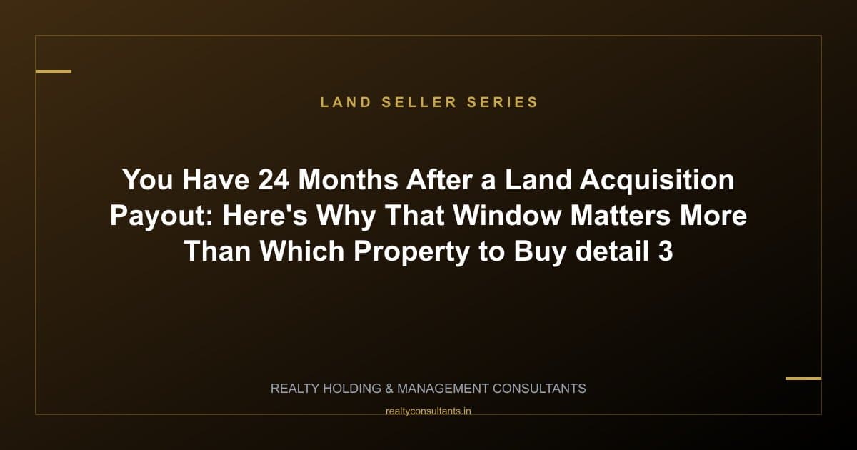 You Have 24 Months After a Land Acquisition Payout: Here's Why That Window Matters More Than Which Property to Buy - context image 3
