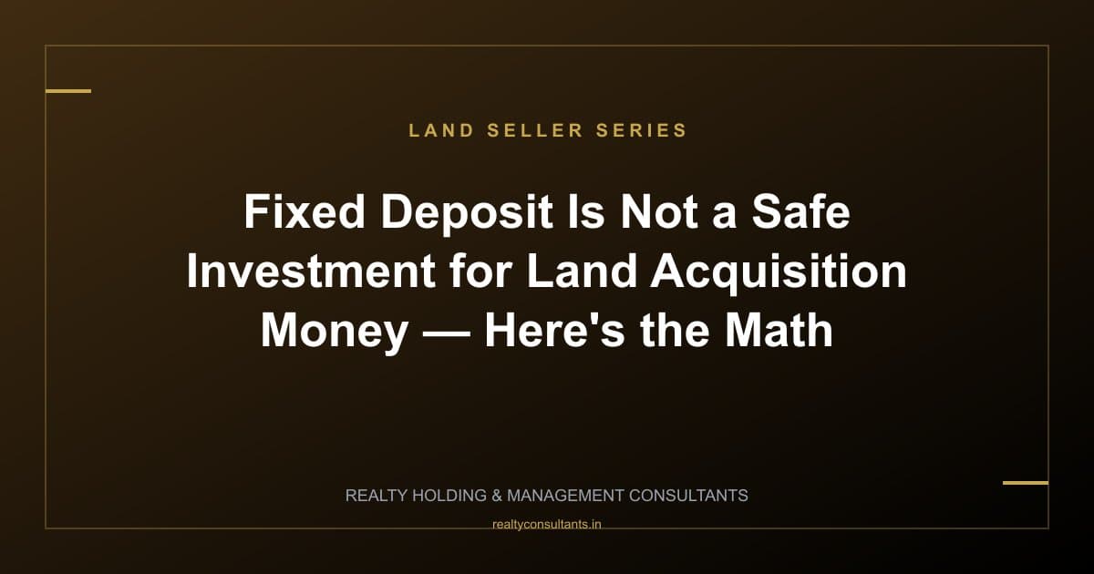 Fixed Deposit Is Not a Safe Investment for Land Acquisition Money — Here's the Math