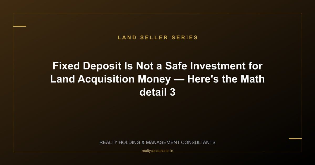 Fixed Deposit Is Not a Safe Investment for Land Acquisition Money — Here's the Math - context image 3