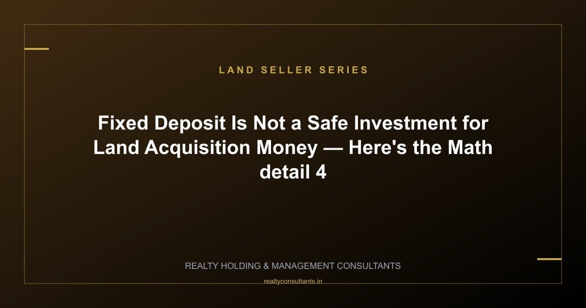 Fixed Deposit Is Not a Safe Investment for Land Acquisition Money — Here's the Math - context image 4