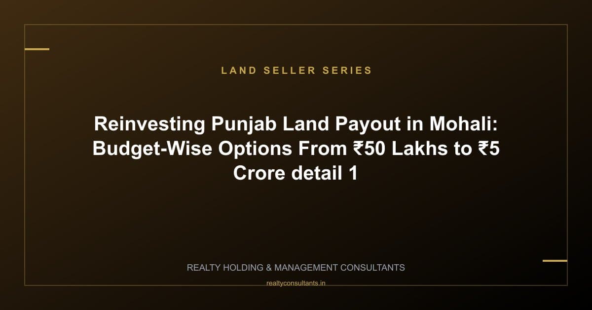 Reinvesting Punjab Land Payout in Mohali: Budget-Wise Options From ₹50 Lakhs to ₹5 Crore - context image 1