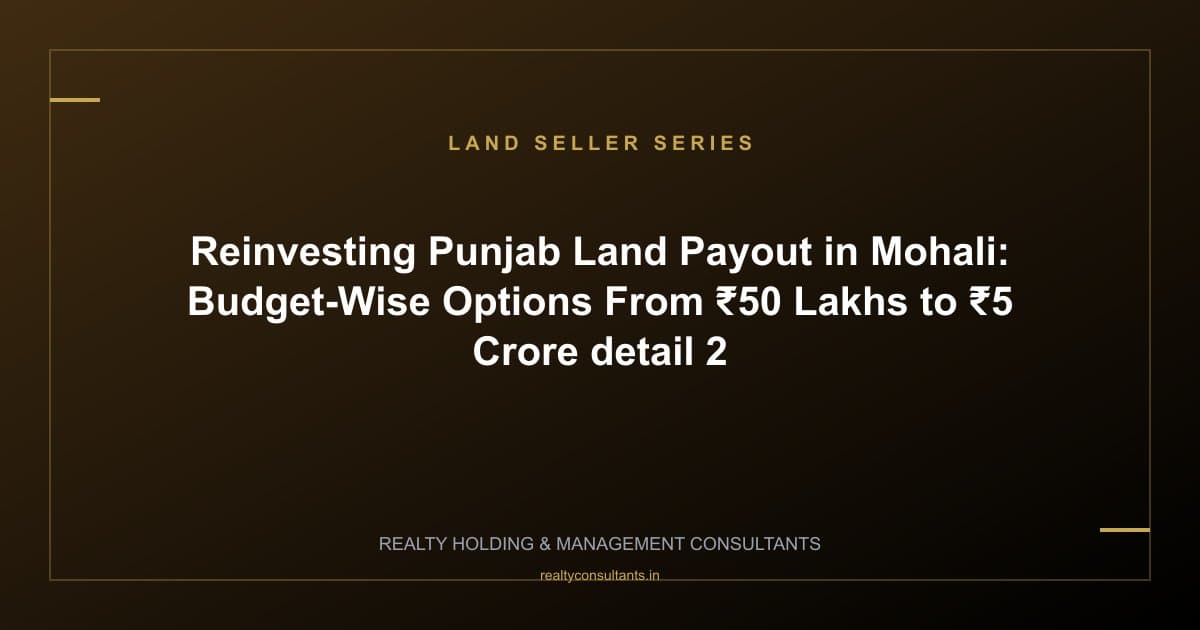 Reinvesting Punjab Land Payout in Mohali: Budget-Wise Options From ₹50 Lakhs to ₹5 Crore - context image 2