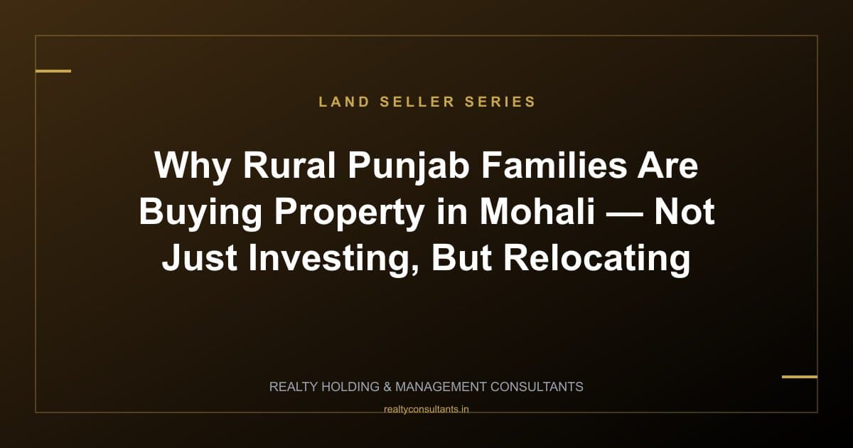 Why Rural Punjab Families Are Buying Property in Mohali — Not Just Investing, But Relocating