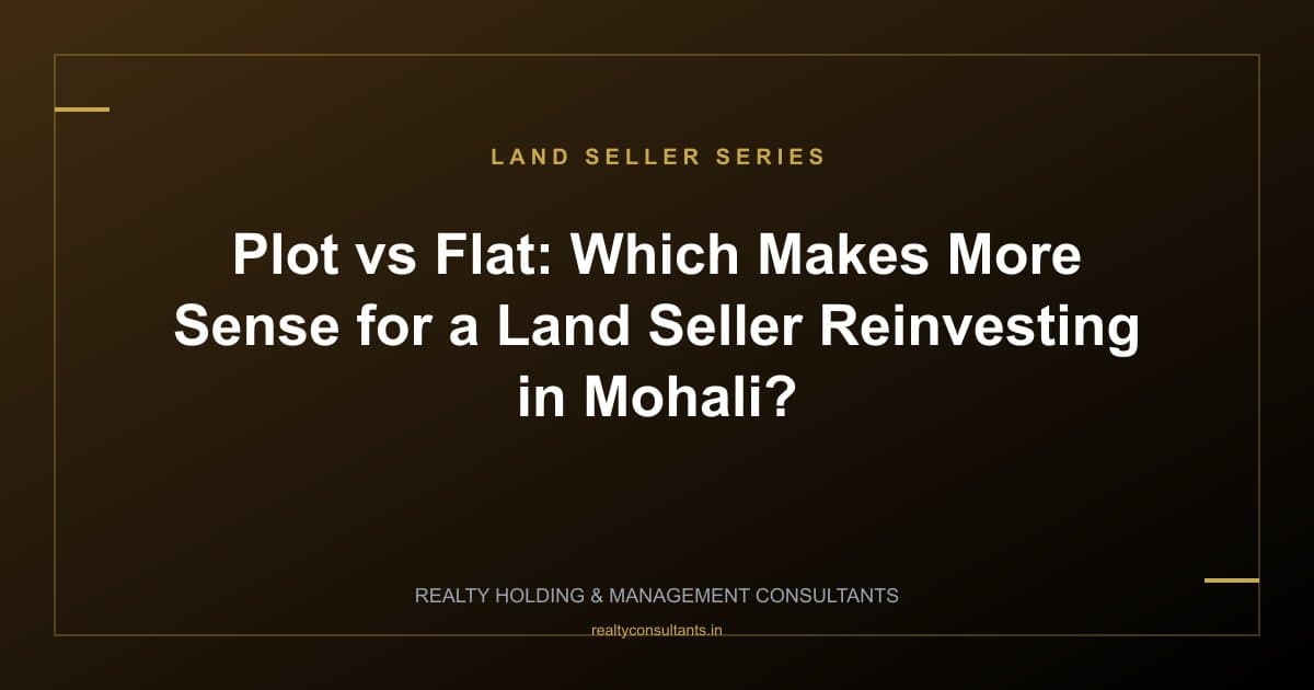 Plot vs Flat: Which Makes More Sense for a Land Seller Reinvesting in Mohali?