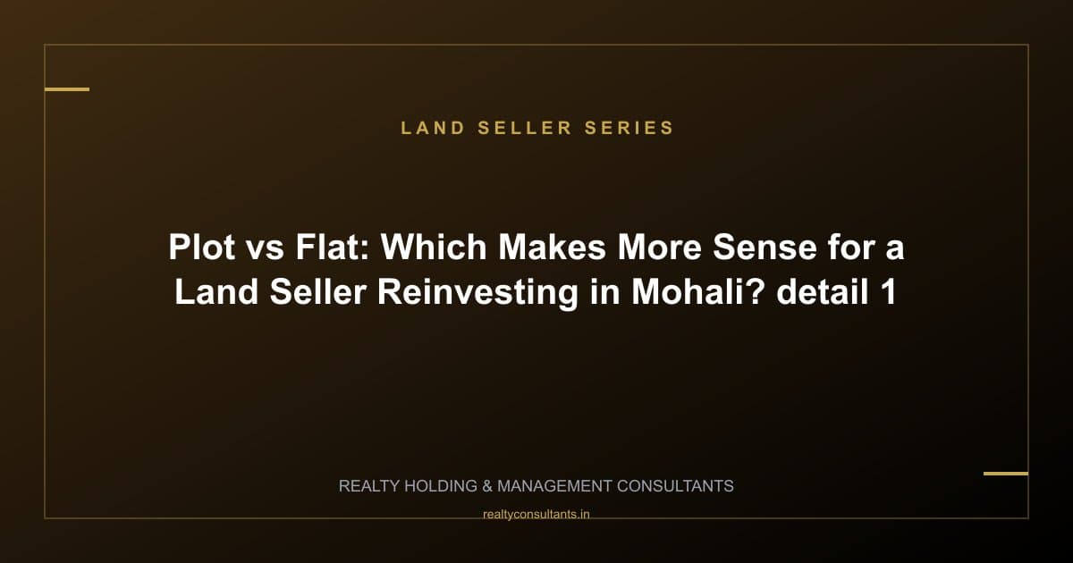 Plot vs Flat: Which Makes More Sense for a Land Seller Reinvesting in Mohali? - context image 1