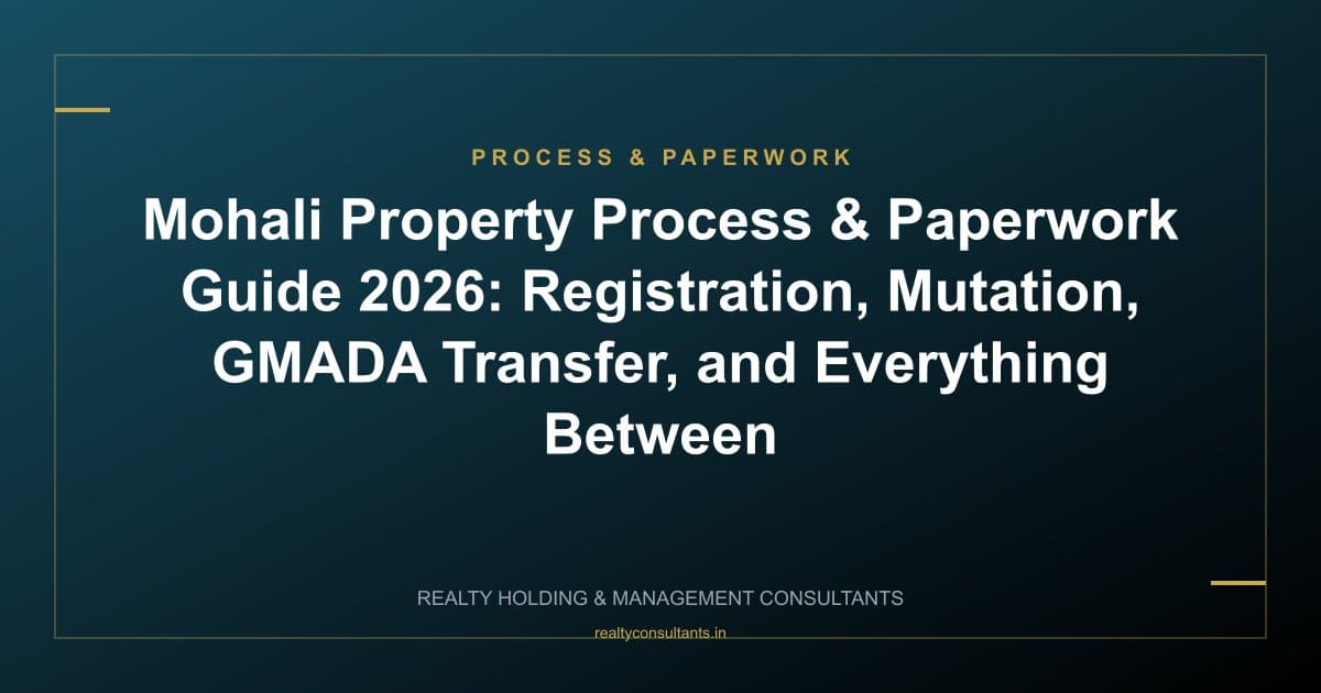 Mohali Property Process & Paperwork Guide 2026: Registration, Mutation, GMADA Transfer, and Everything Between