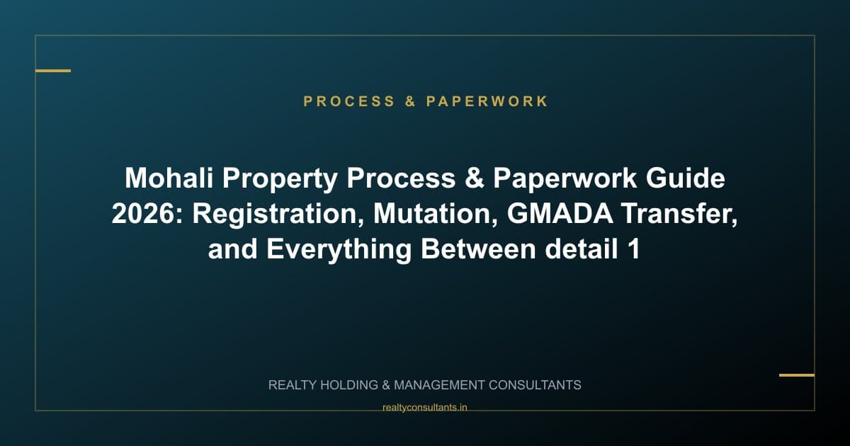 Mohali Property Process & Paperwork Guide 2026: Registration, Mutation, GMADA Transfer, and Everything Between - context image 1