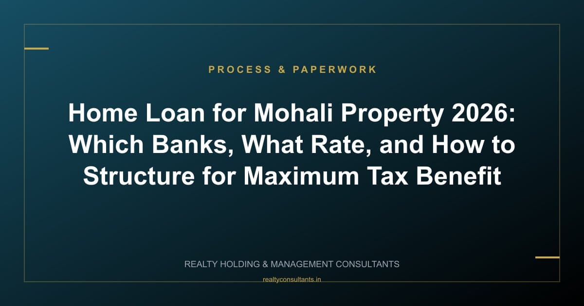 Home Loan for Mohali Property 2026: Which Banks, What Rate, and How to Structure for Maximum Tax Benefit